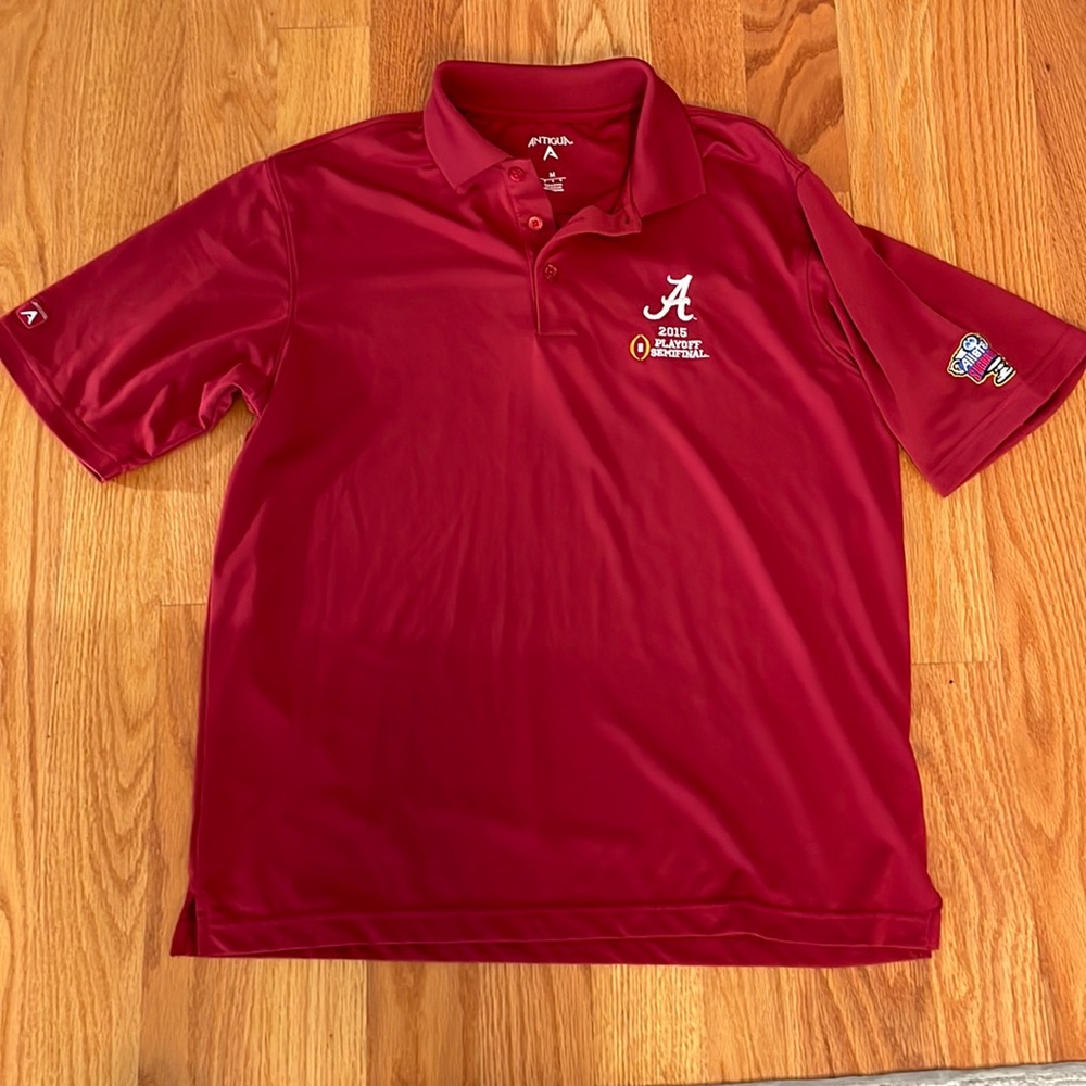 Antigua like new men’s Alabama maroon golf shirt size medium